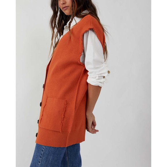 🎉LAST CHANCE🎉 FREE PEOPLE Oakleigh Vest / Myrrh - Picture 2 of 6